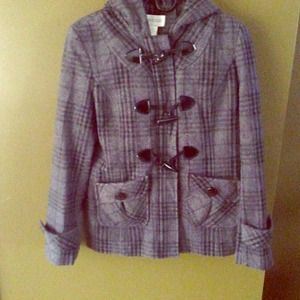 Gray and black plaid Jacket