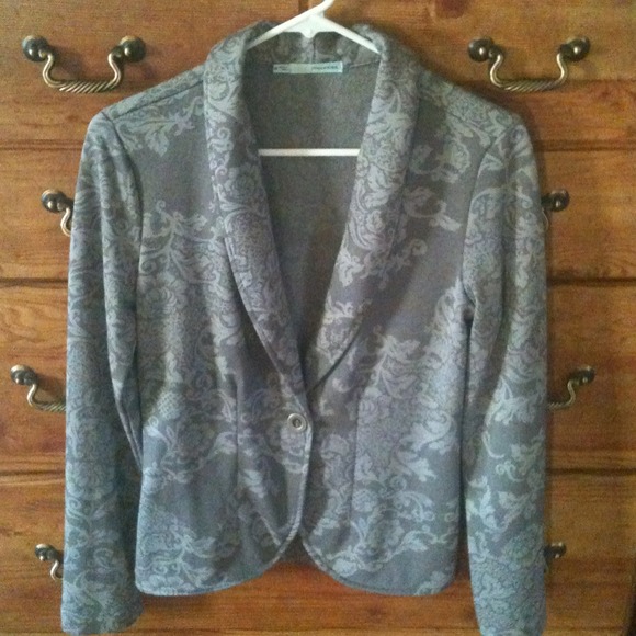Floral print one button blazer