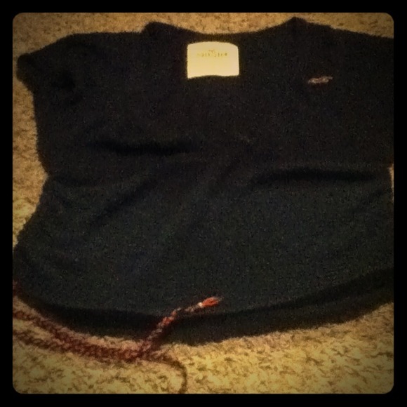 Dark blue draw sting Hollister blouse