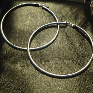 Sterling silver hoop earrings