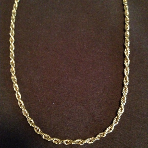 17 inch yellow gold 14 k rope chain