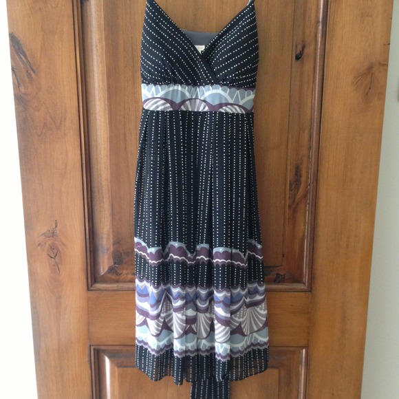 Perfect Dot and Flower Design Spring Dress