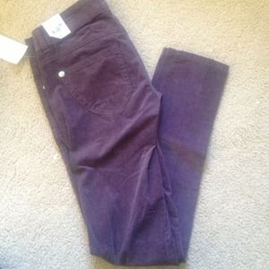 Plum Cords Skinny Jeans