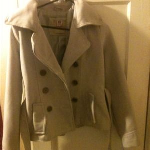 NWOT Light Grey Short Pea Coat