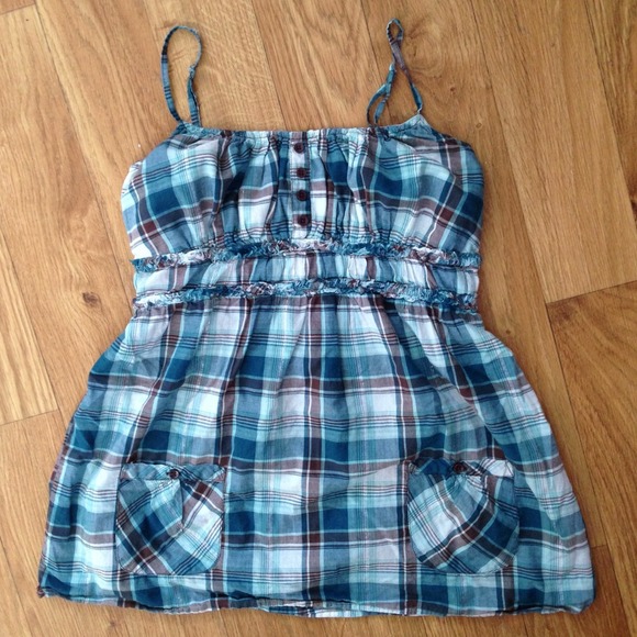 Plaid Baby Doll Top