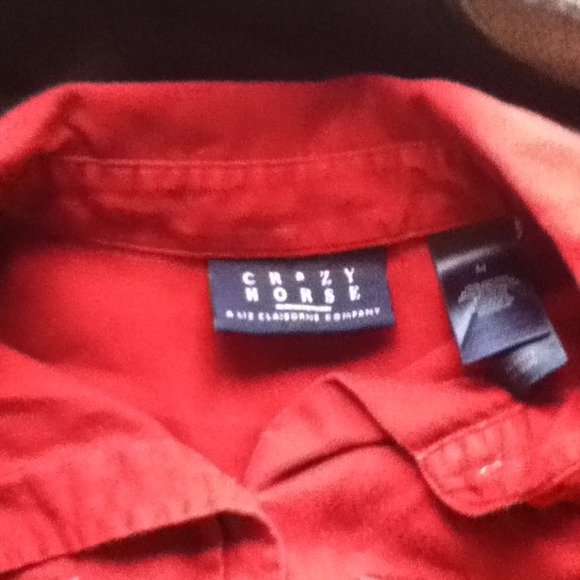 Red button down - Picture 3 of 4
