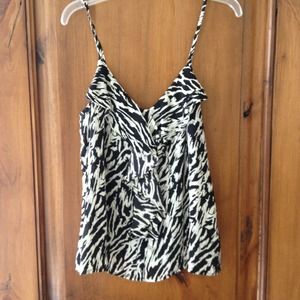 Silk Zebra Print Tank