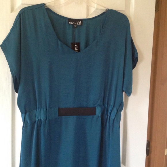 Cap-Sleeve Dress with Elastic Waist - Picture 2 of 3