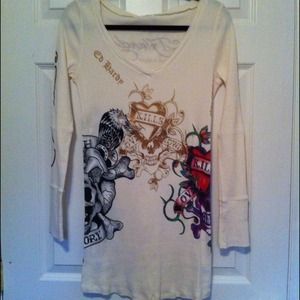 Ed Hardy long sleeve dress