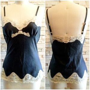 Stretch Silk and Lace Camisole