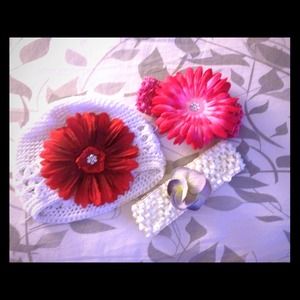 Set of three baby girl head bands