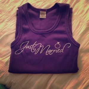 "Just Married" tank top