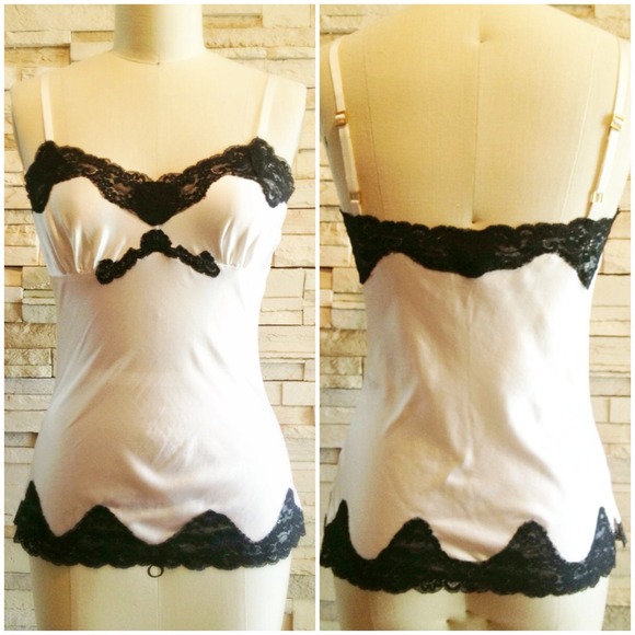 Stretch Silk and Lace Camisole