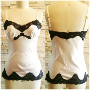 Stretch Silk and Lace Camisole