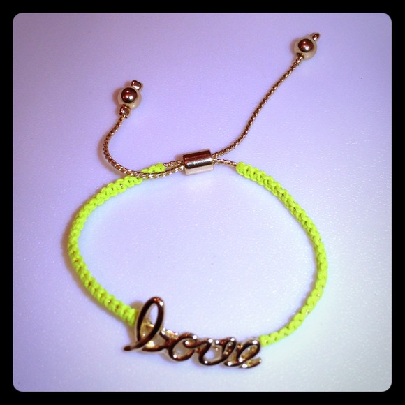 Neon Yellow Love Bracelet