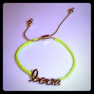 Neon Yellow Love Bracelet