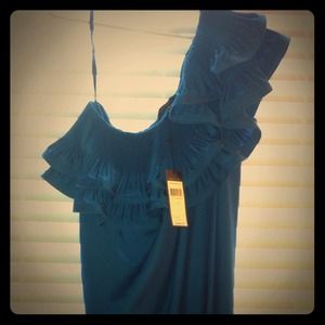 BCBG maxazaria one shoulder sweater dress