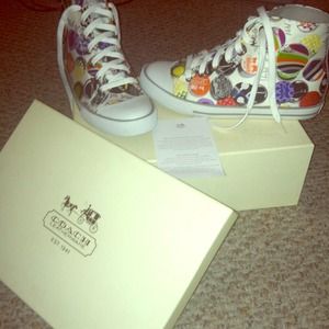 Coach Colorful Hightops - Size 8.5 (New)