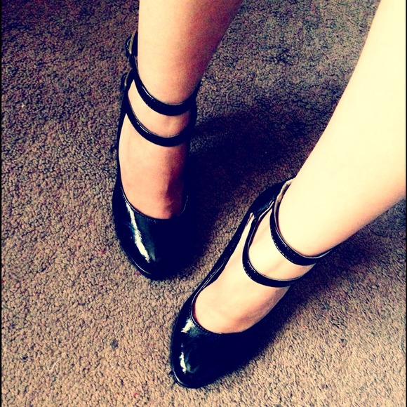 Black 2 strap Mary Janes