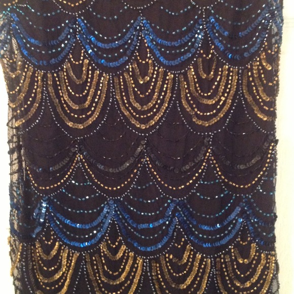 Fully Beaded Black Dress - Picture 2 of 4
