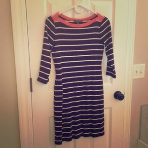 Orange and brown striped Ralph Lauren dress