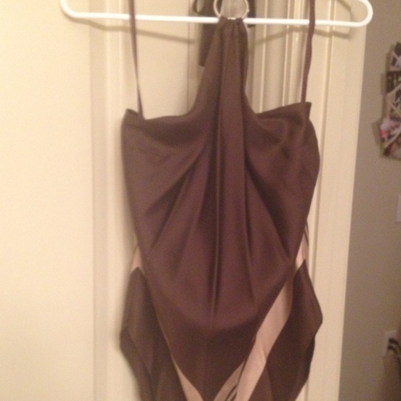 🍀Sold🍀Tommy Hilfiger Brown Satin Halter top