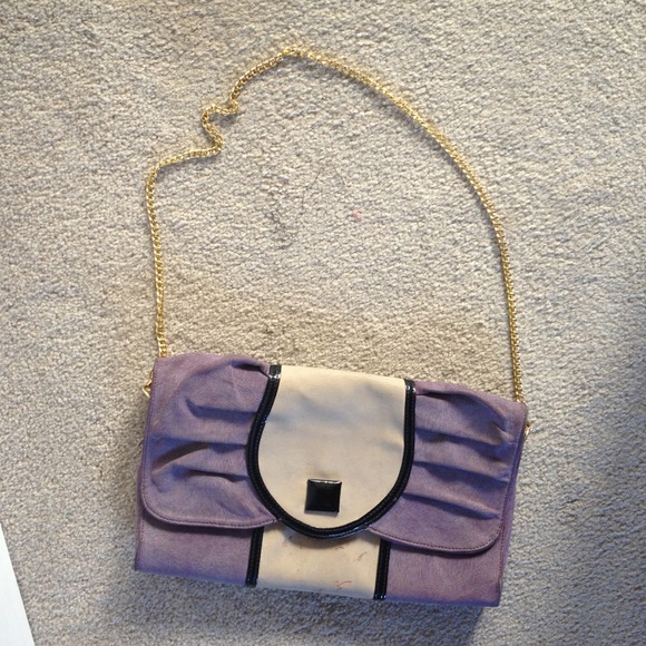 Lavender / cream clutch - Picture 1 of 2
