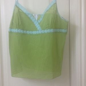 Green and blue tank.