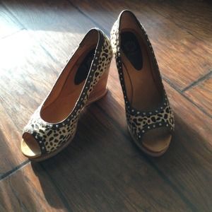 Beautiful pair of YellowBox cheetah print wedges