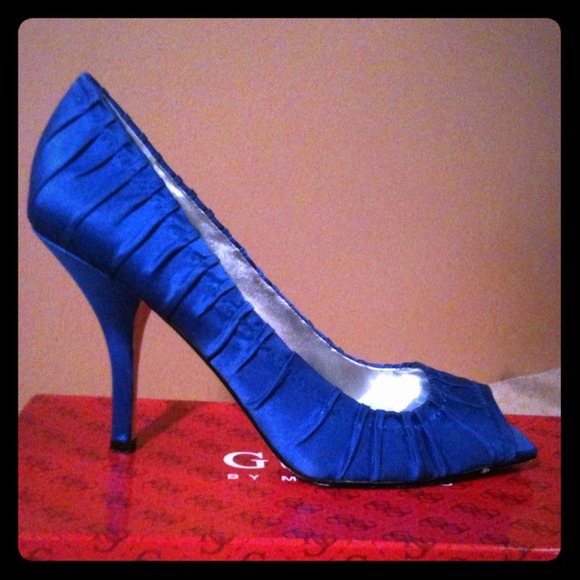 Royal Blue Peeptoe Guess heels by Marciano Sz: 9.5