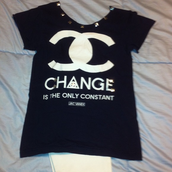 🚫SOLD🚫 JAC VANEK CHANGE TSHIRT WITH SILVER STUDS