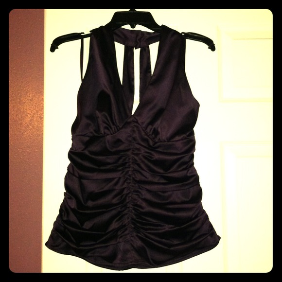 SOLD IN BUNDLE ⛔ Express plum dressy top size 6 - Picture 1 of 4