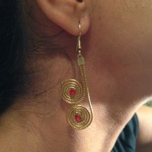 Golden grass earrings