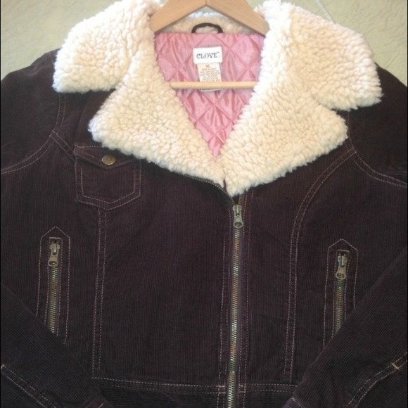 Clove corduroy and sherpa jacket