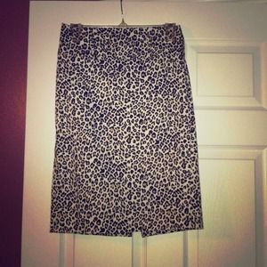 RESERVED Leopard print pencil skirt- size 5/6 jrs