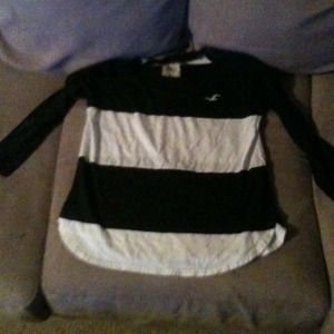 Blue and white striped shirt