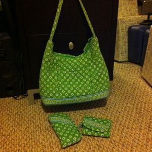 Vera Bradley bag w/matching wallet/ glasses case