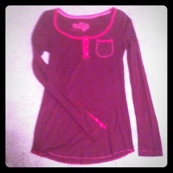 Brown and hot pink long sleeve