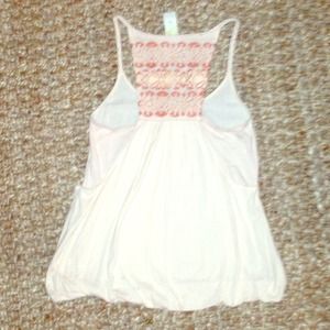 Antropologie embroidered razor back top