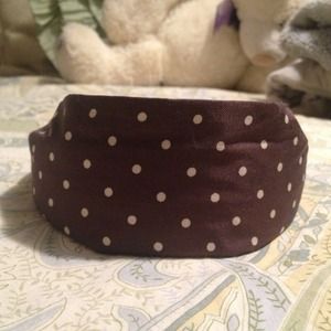 Banana republic headband in brown w polka dots new