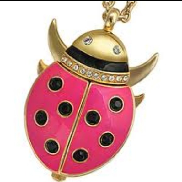 Kenneth Jay Lane ladybug necklace watch 🐞