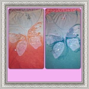 Lot of 2 Aeropostale ombré t-shirts EUC