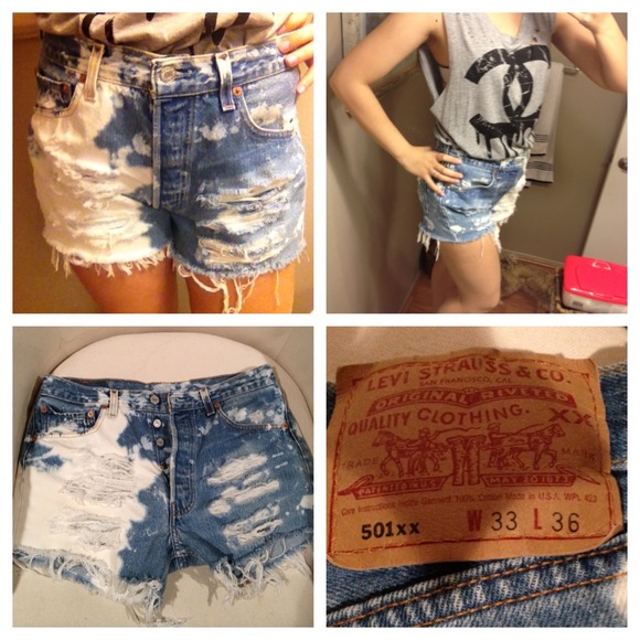 distressed vintage levi high waisted shorts
