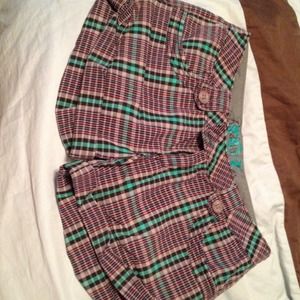 Plaid fox shorts