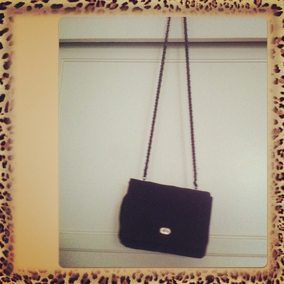 Black purse with chain handle !!