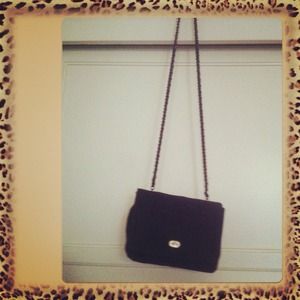 Black purse with chain handle !!