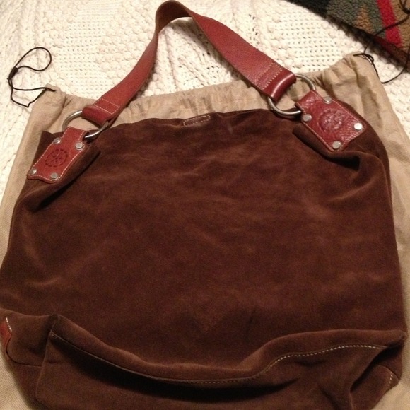 Suede purse.