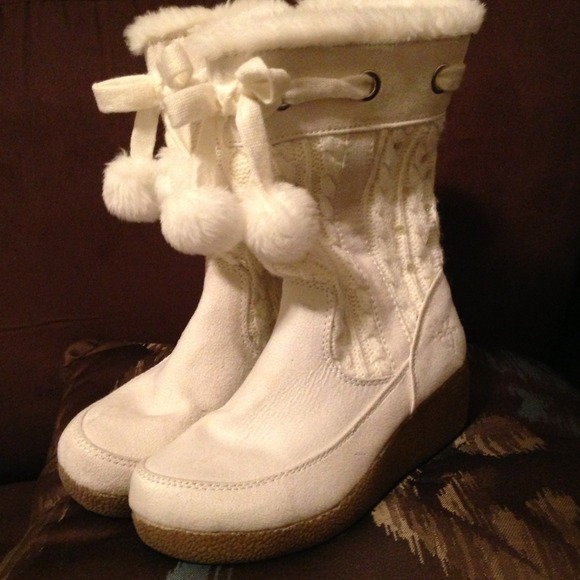 RESERVED Justice cream colored boots