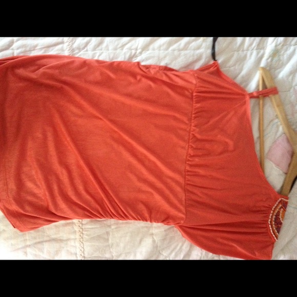 Orange silky dress shirt :)🆕🆕🆕