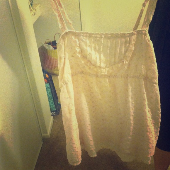 Pink baby doll spaghetti strap blouse